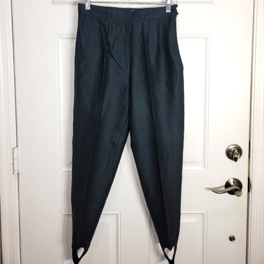 Votre Nom Dark Sea Blue High Waist Stirrup Pants Size 10